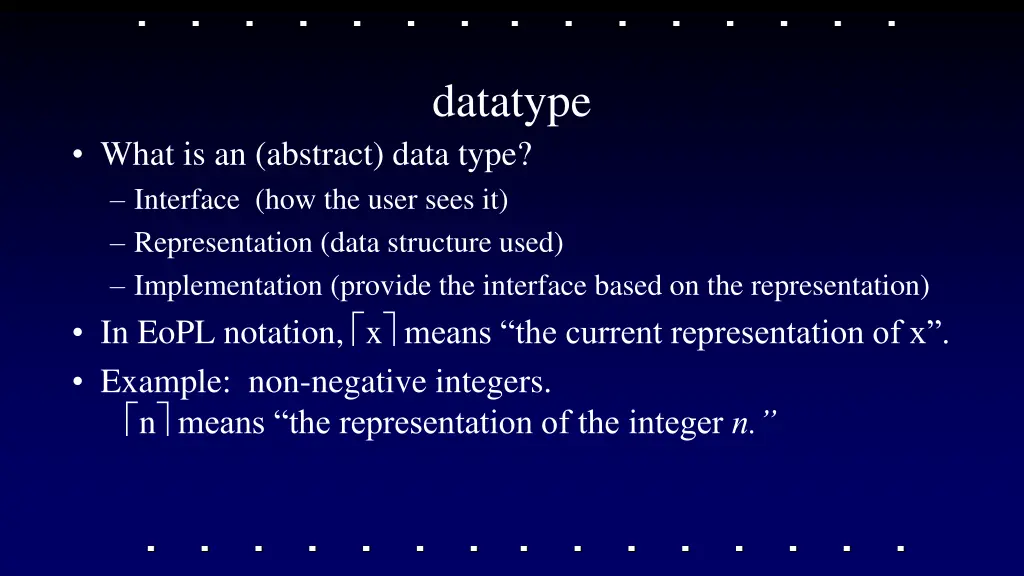 datatype