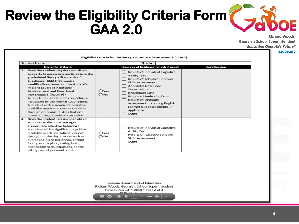 review the eligibility criteria form review 1