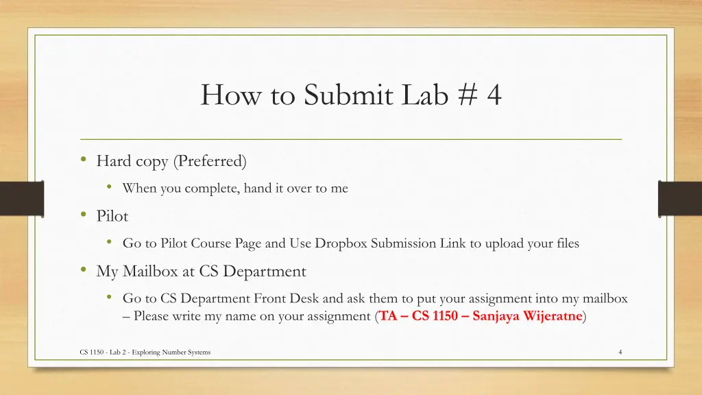 how to submit lab 4