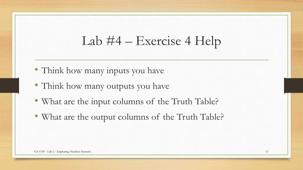 lab 4 exercise 4 help