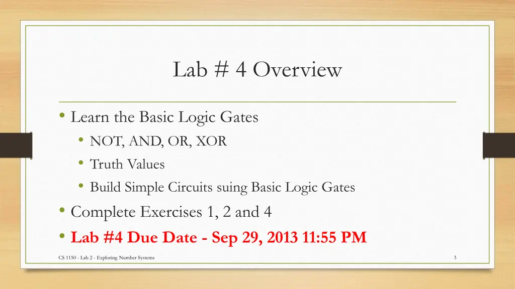 lab 4 overview