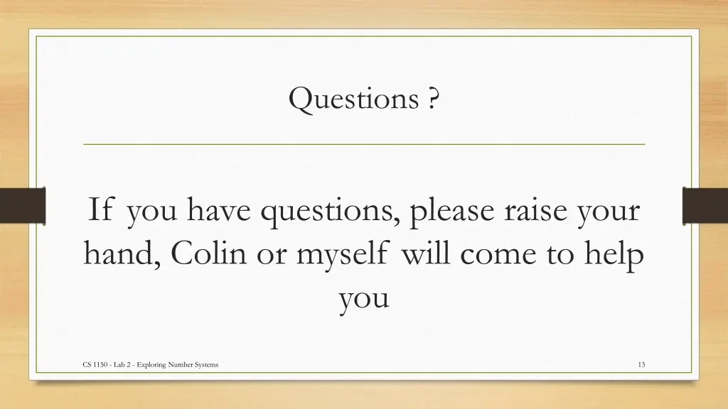 questions