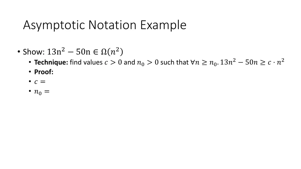 asymptotic notation example 2