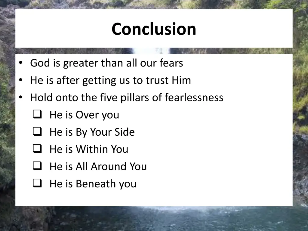 conclusion