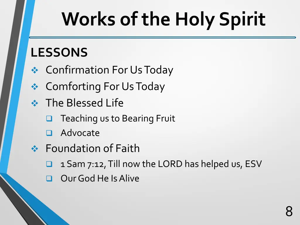 works of the holy spirit 6