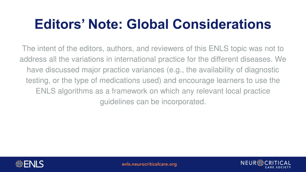 editors note global considerations