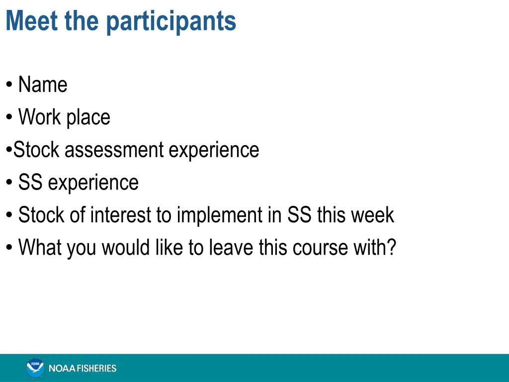 meet the participants