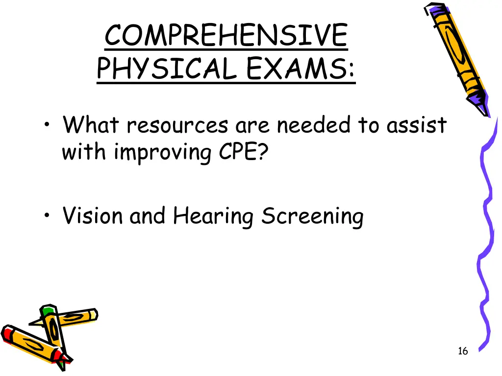 comprehensive physical exams