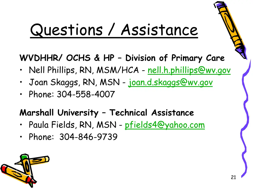 questions assistance