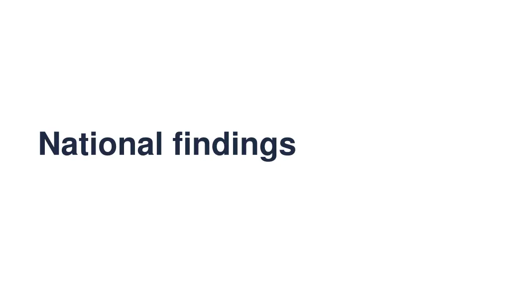 national findings