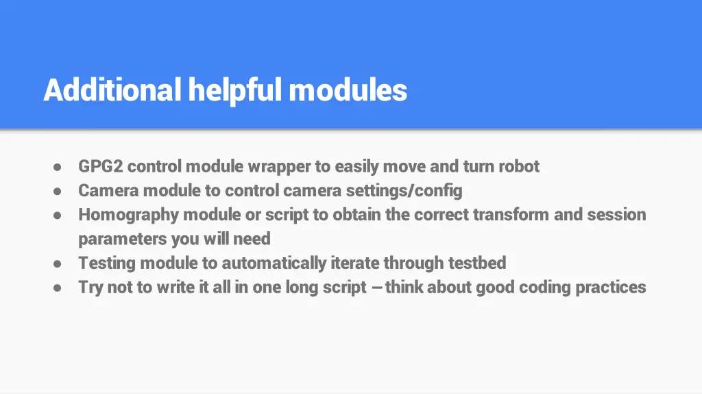 additional helpful modules
