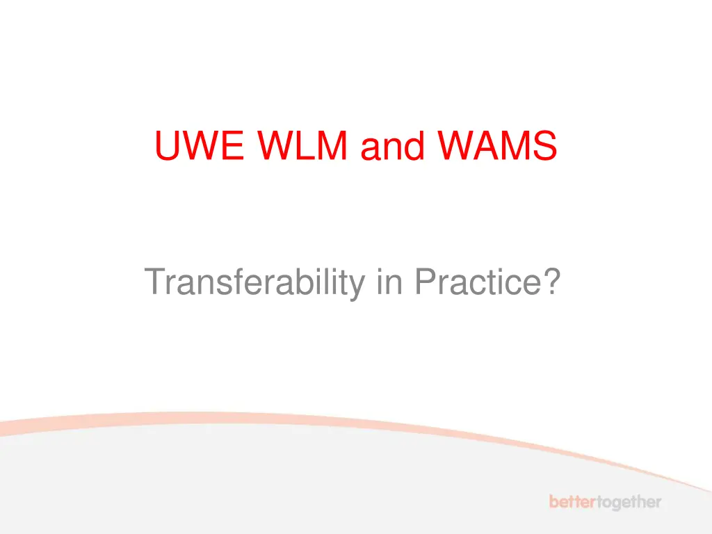 uwe wlm and wams