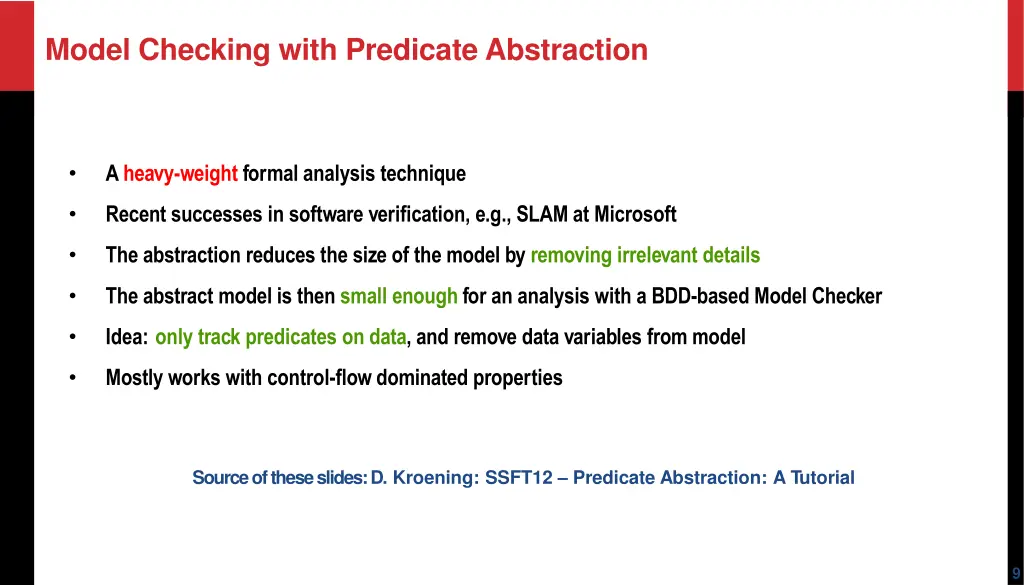 model checking with predicate abstraction