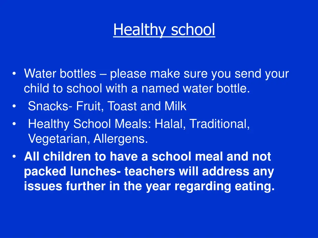 healthy school