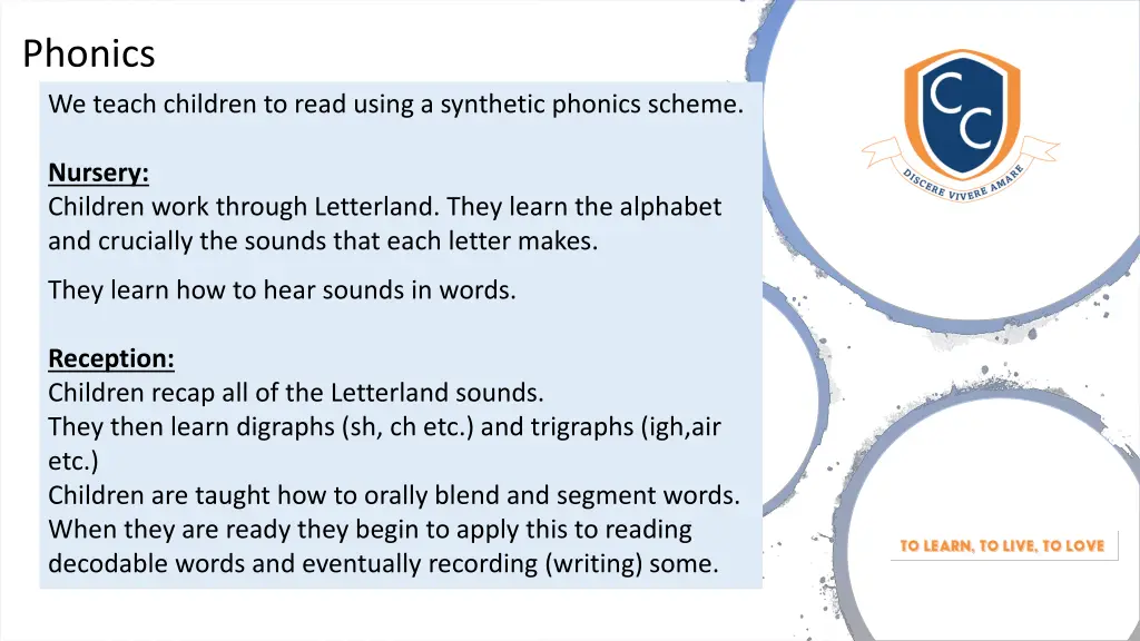 phonics we teach children to read using