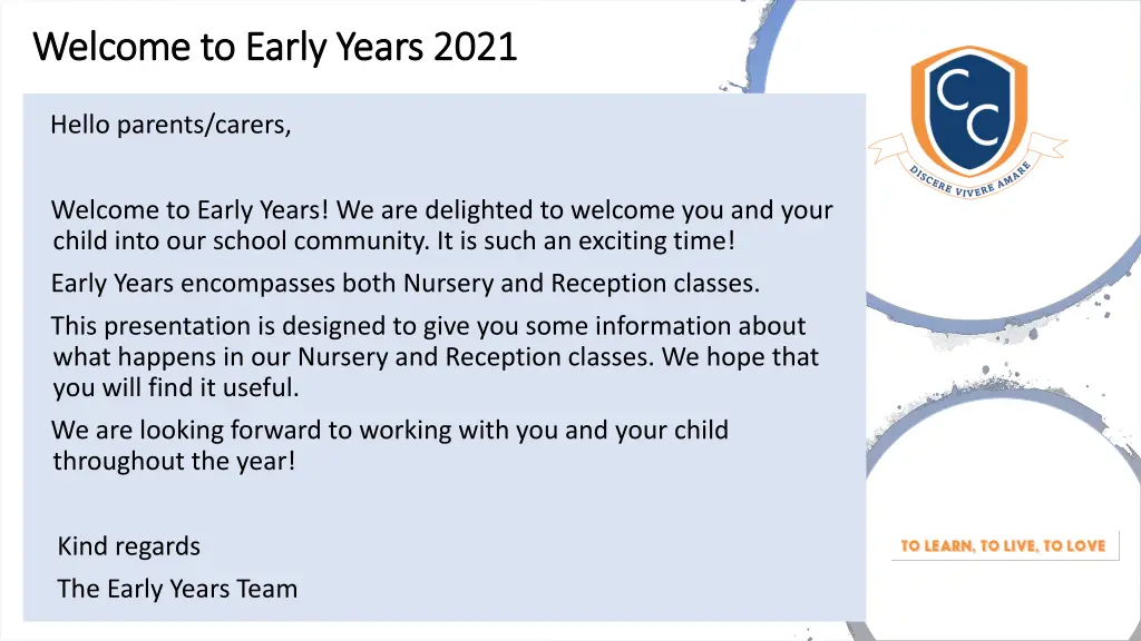 welcome to early years 2021 welcome to early