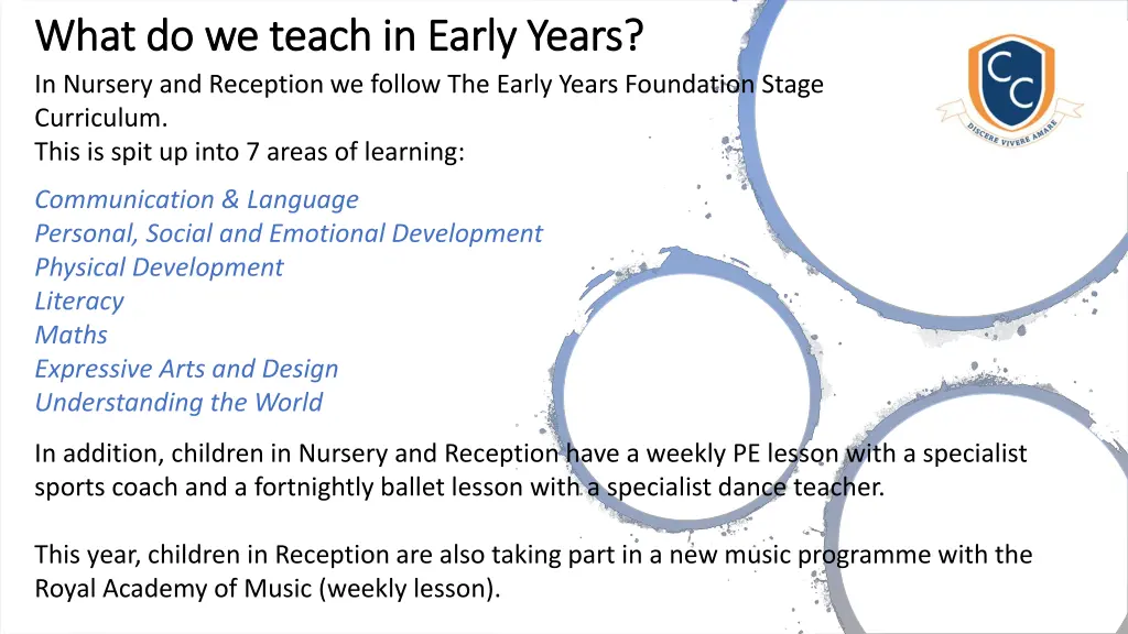 what do we teach in early years what do we teach