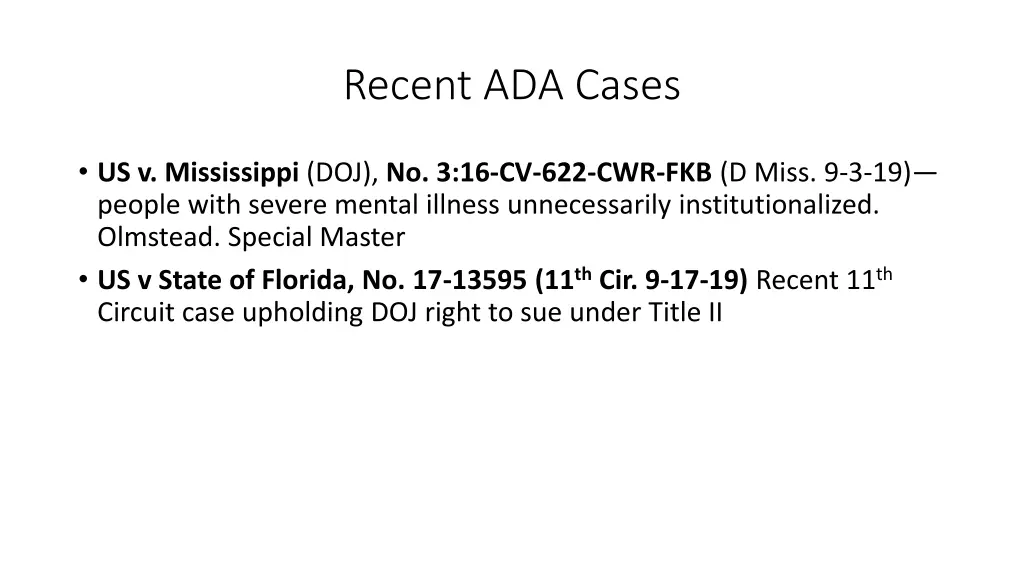 recent ada cases 1