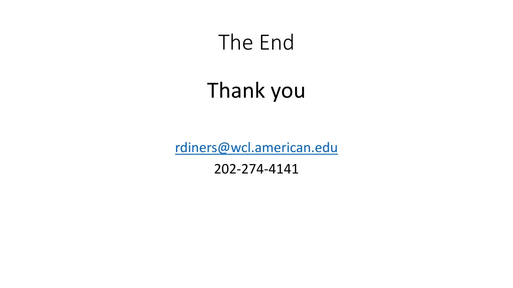 the end
