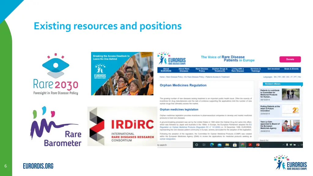 existing resources and positions