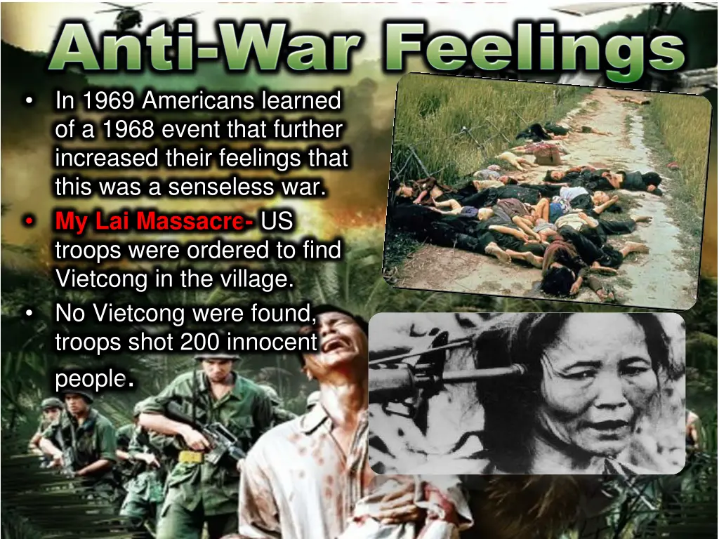 in 1969 americans learned of a 1968 event that