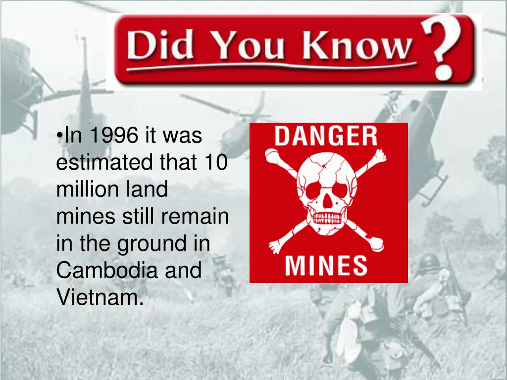 in 1996 it was estimated that 10 million land