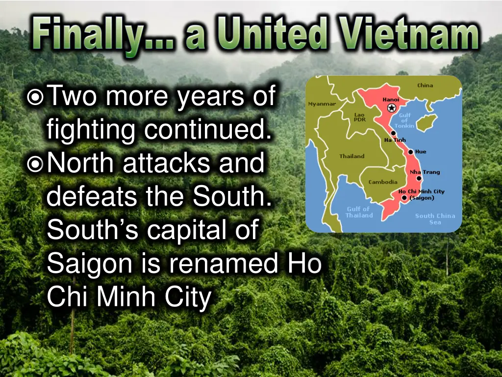 two more years of fighting continued north