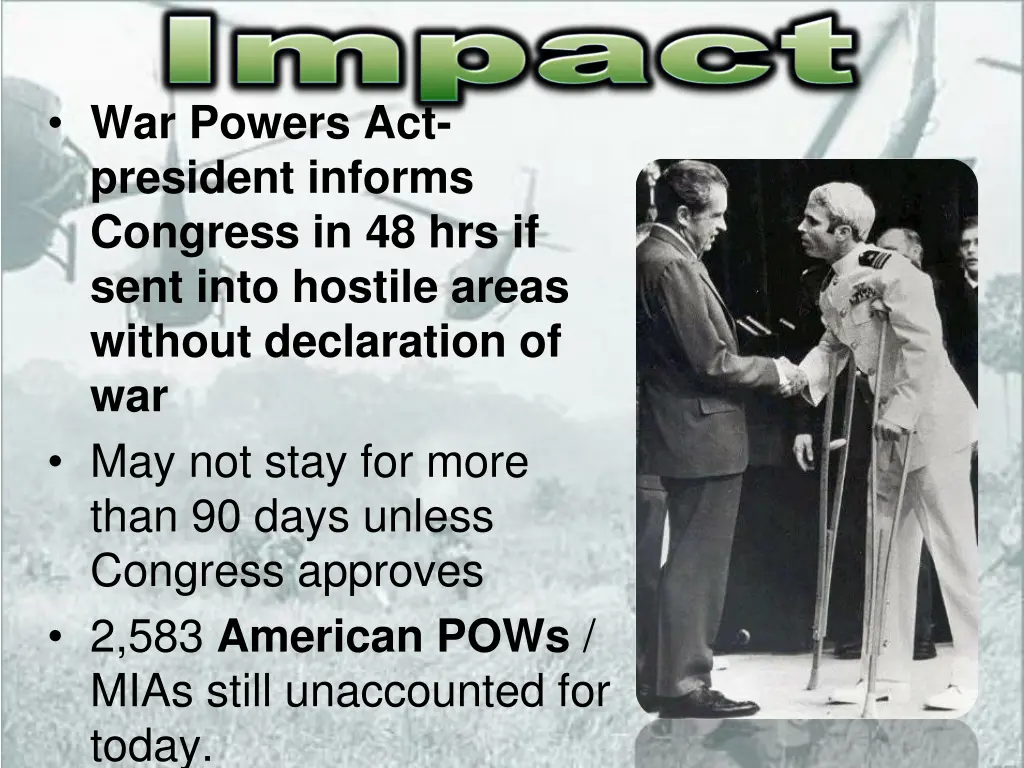 war powers act president informs congress