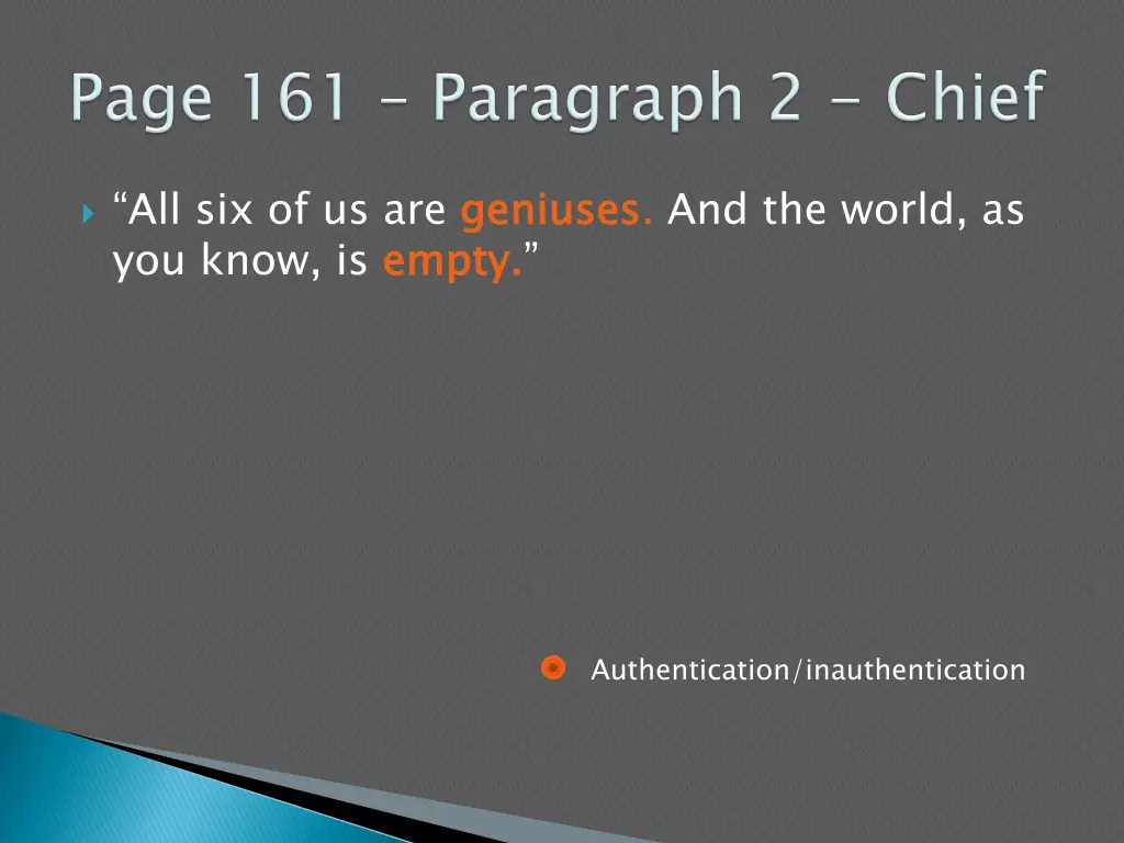 all six of us are geniuses you know is empty