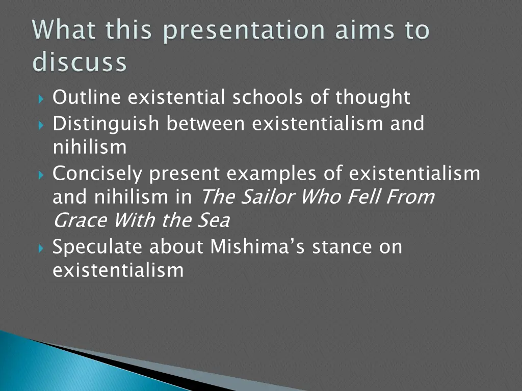 outline existential schools of thought