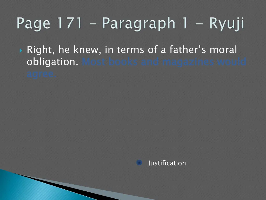 right he knew in terms of a father s moral 1