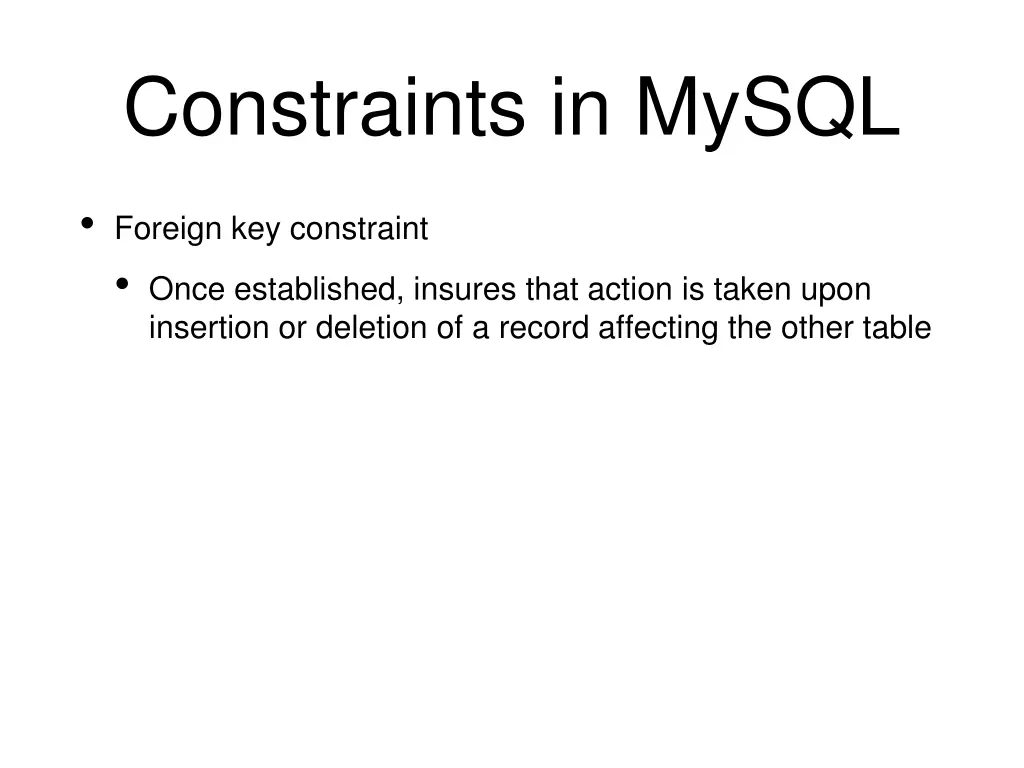 constraints in mysql 11