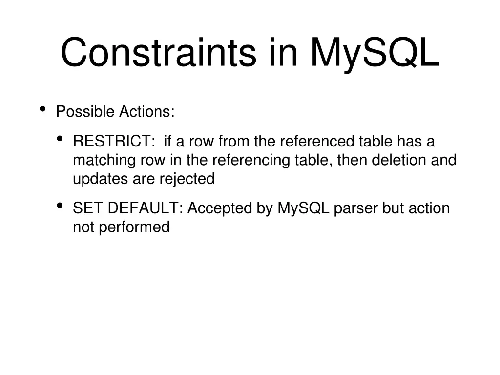 constraints in mysql 13