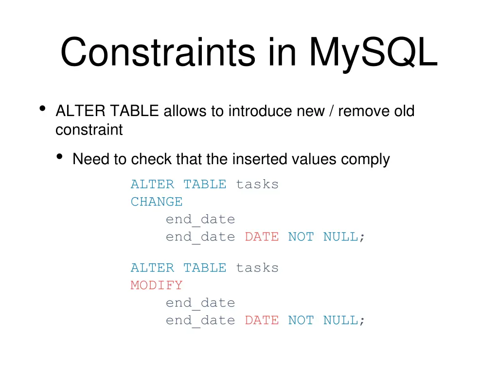 constraints in mysql 3