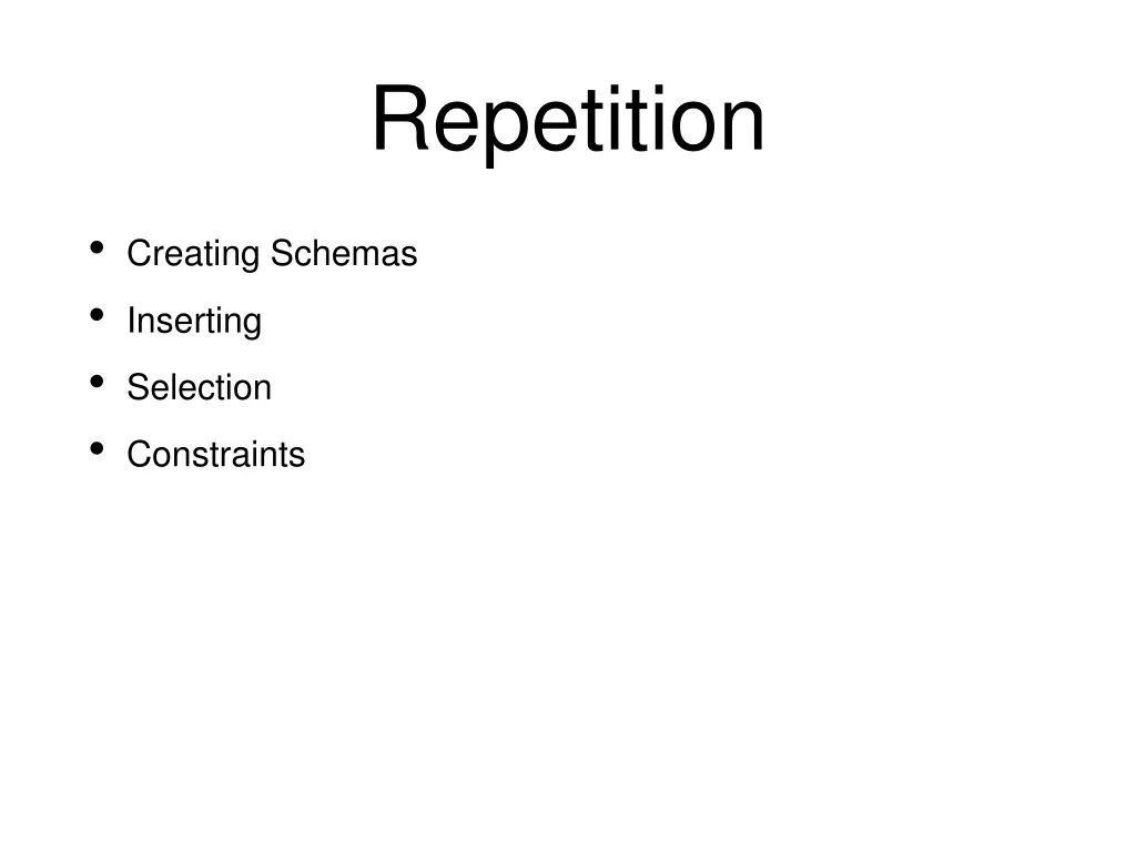 repetition