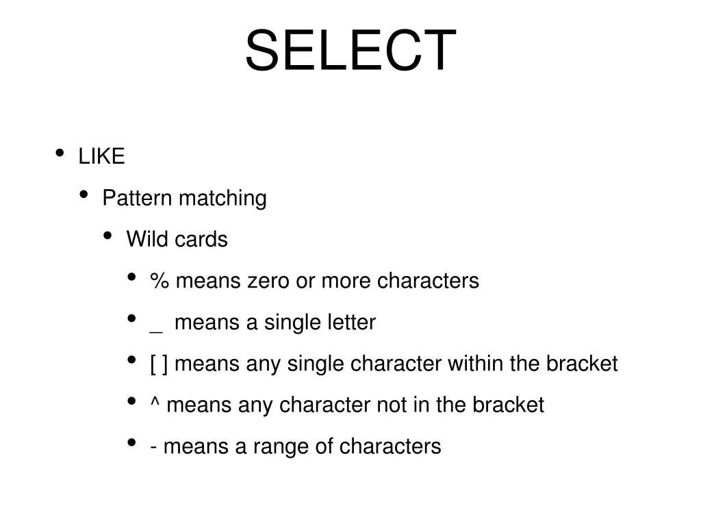 select 3