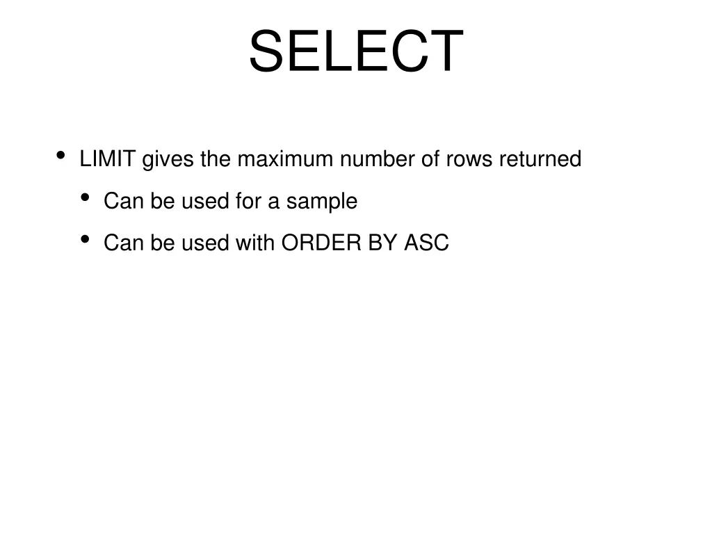 select 6