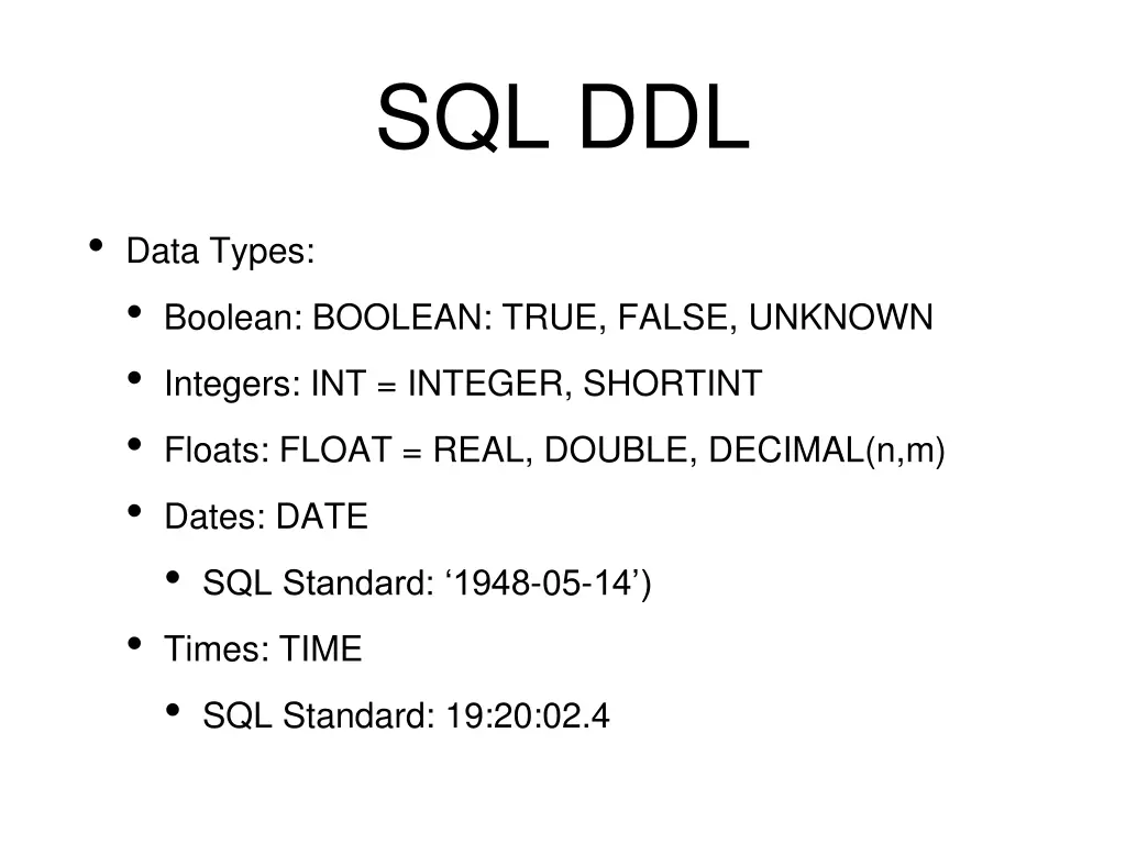 sql ddl 3
