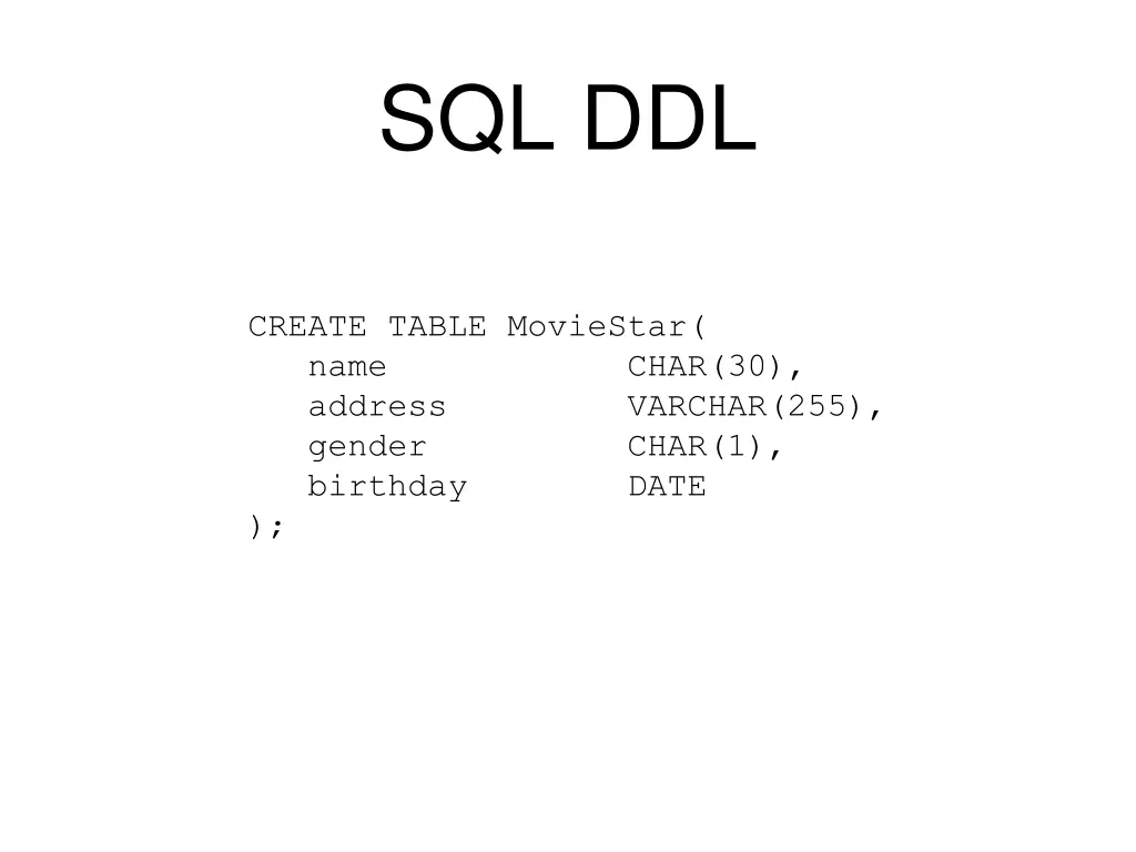 sql ddl 6