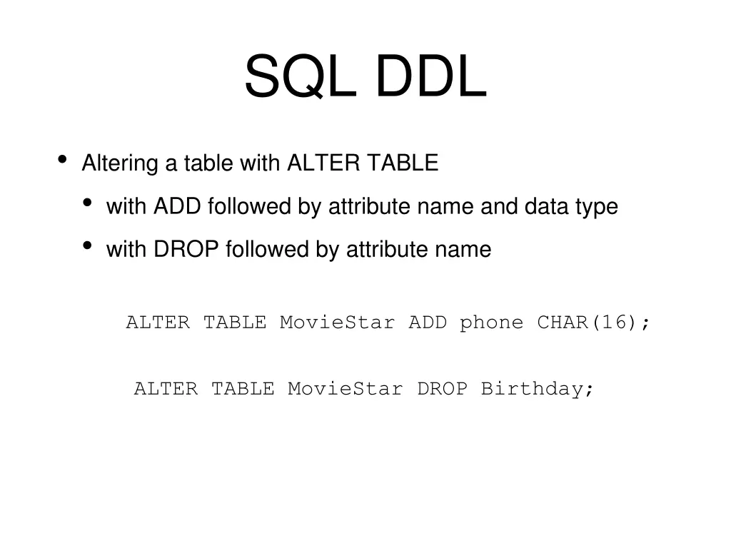 sql ddl 8