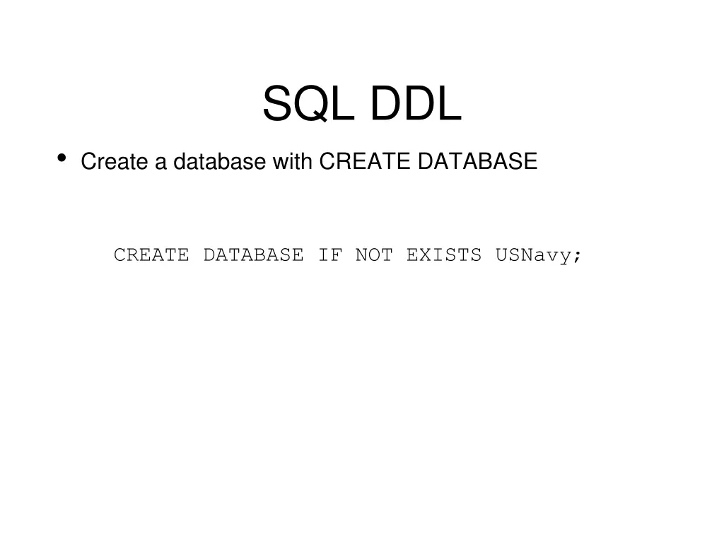 sql ddl