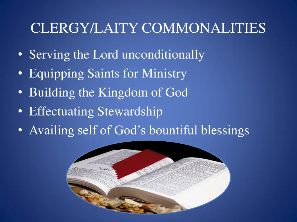 clergy laity commonalities 1