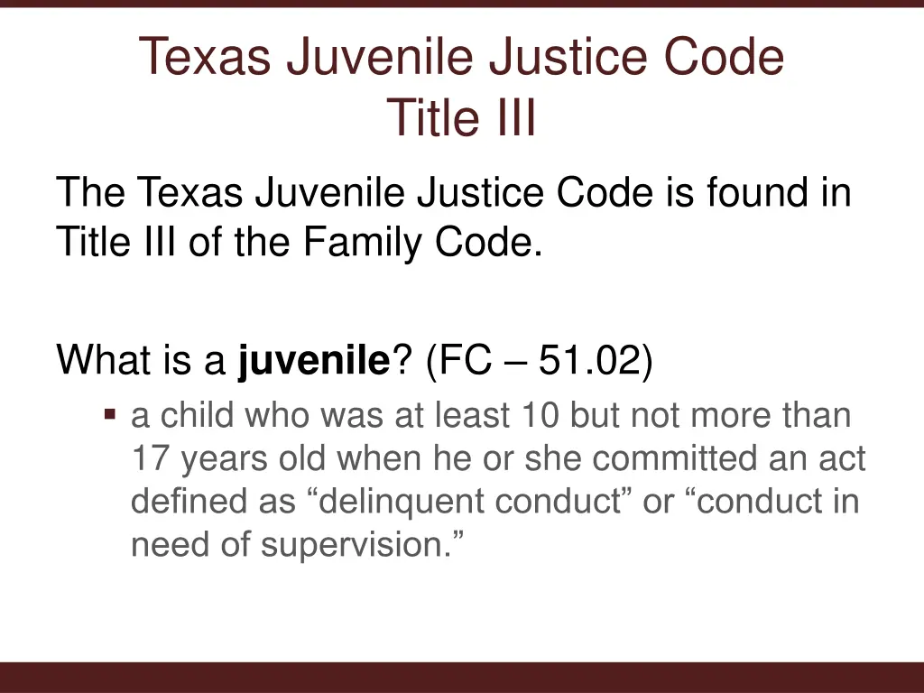 texas juvenile justice code title iii the texas