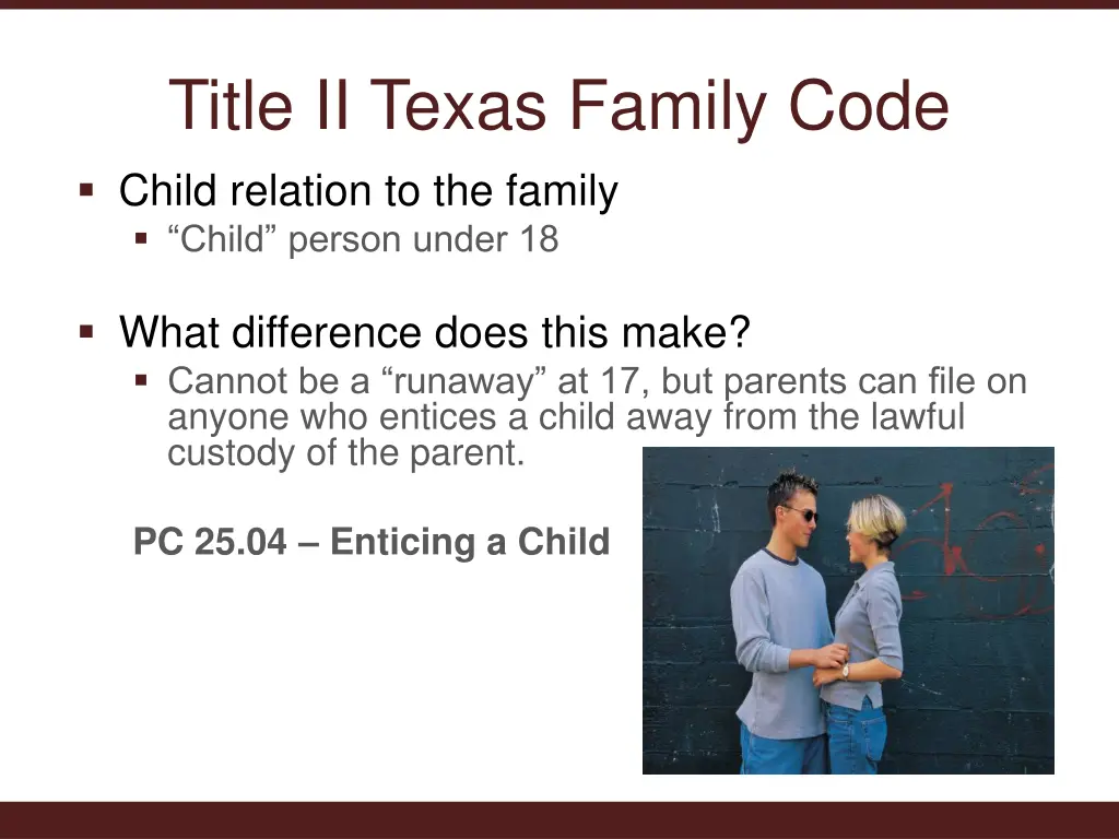 title ii texas family code child relation