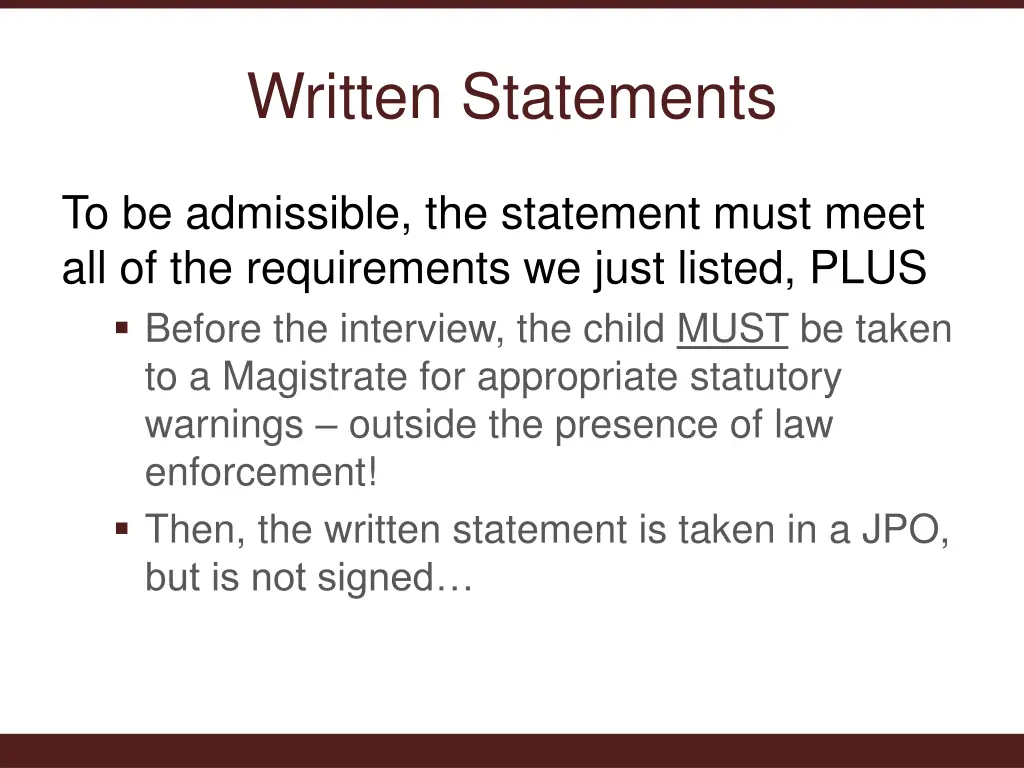 written statements 1