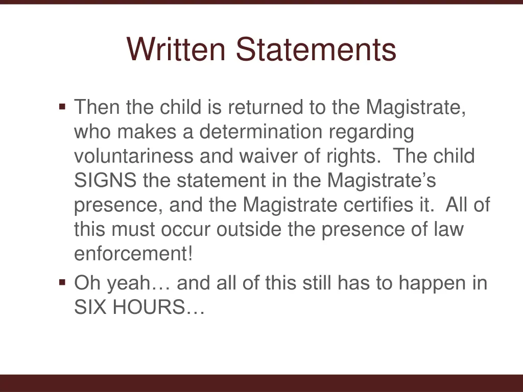 written statements 2