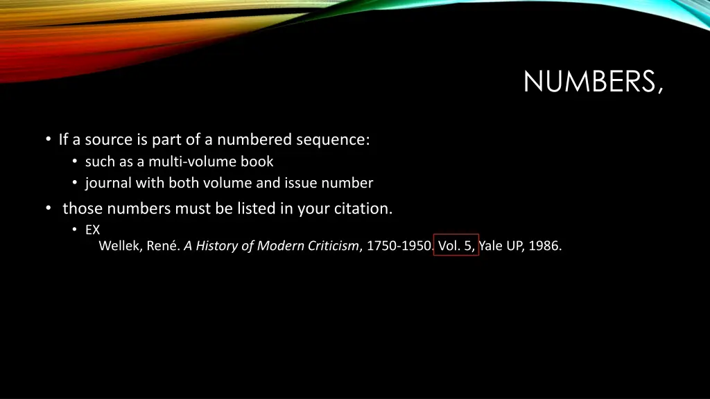 numbers