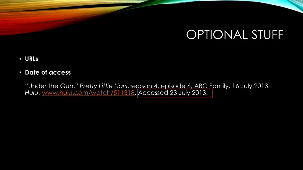 optional stuff 1