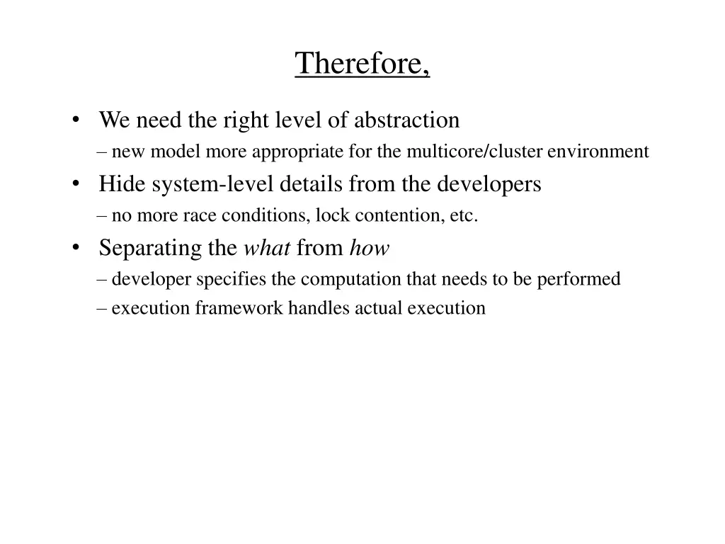 therefore
