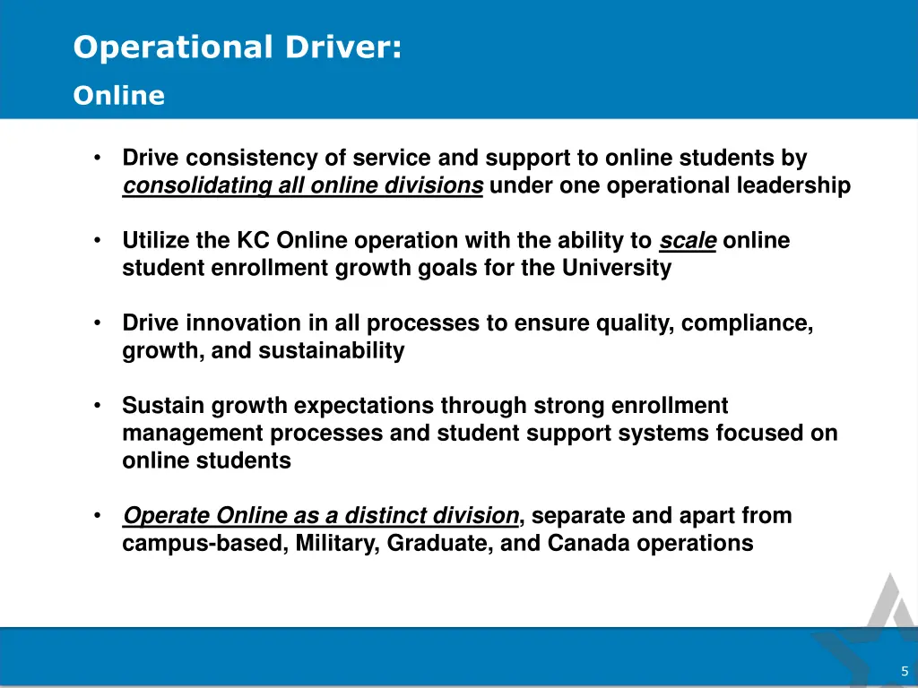 operational driver